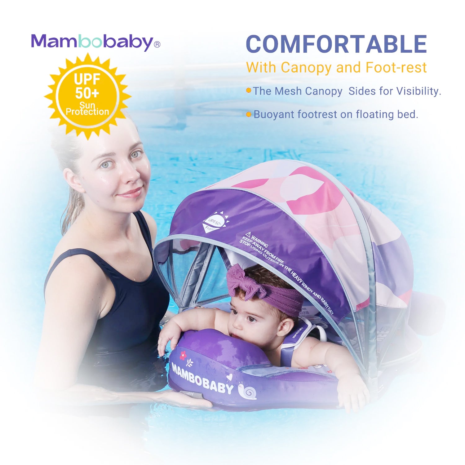 Mambobaby Air-Free Insect Chest Float with 3D Canopy
