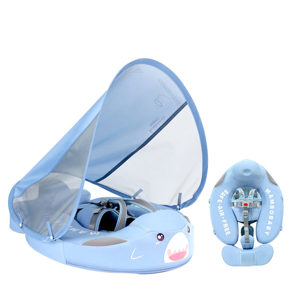Mambobaby Pool Float with Canopy and Tail  Shark