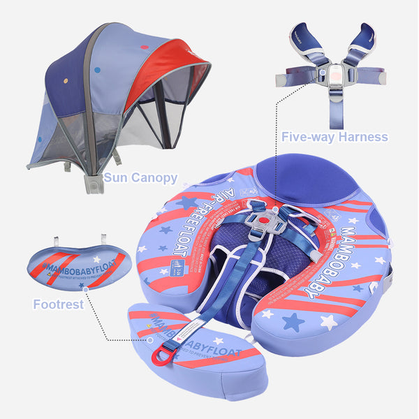 Mambobaby Air-Free American Doughnut  Chest Float with 3D Canopy