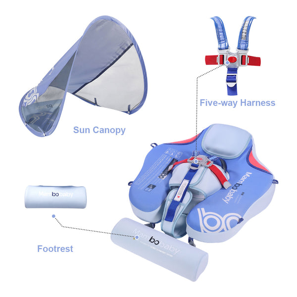 Mambobaby Pool Float Contrasting Theme with Canopy and Tail