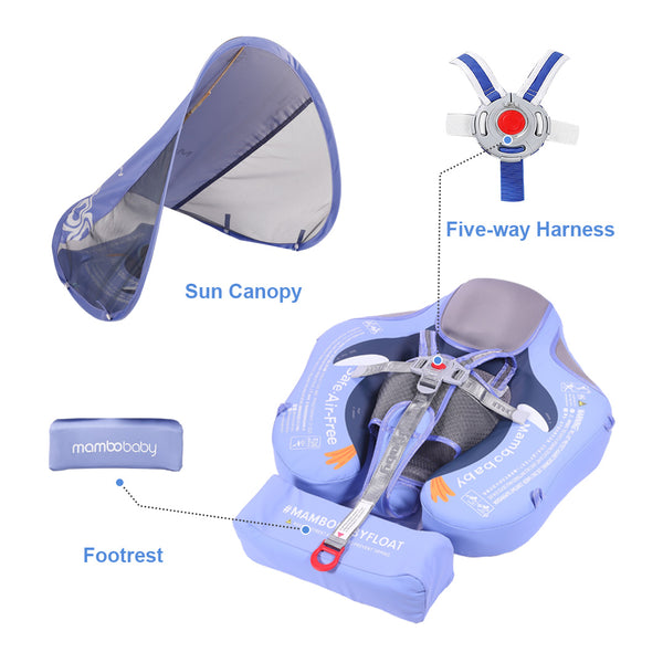 Mambobaby Air-Free Penguins Chest Float with Flat Canopy