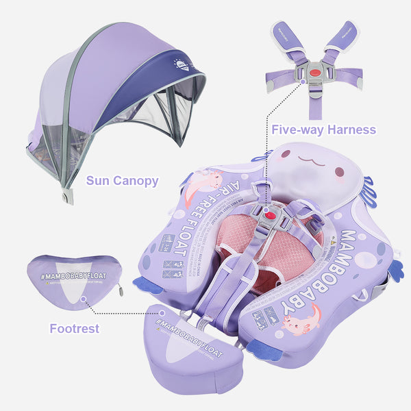 Mambobaby Air-Free Salamander Chest Float with 3D Canopy