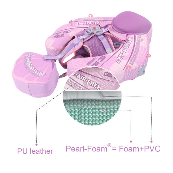 Mambobaby Air-Free Tail Seashell Chest Float with 3D Canopy