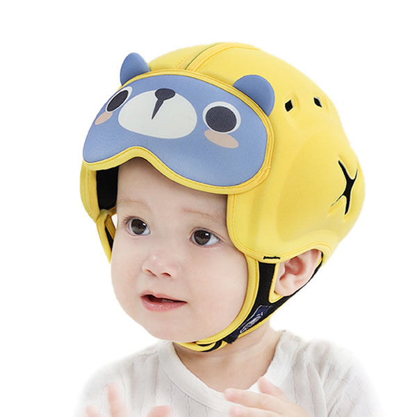 Mambobaby Infant Safety Helmet for Crawling Walking with Bear Pattern